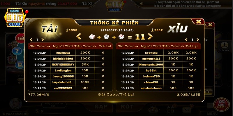 Chơi game live casino Tài Xỉu